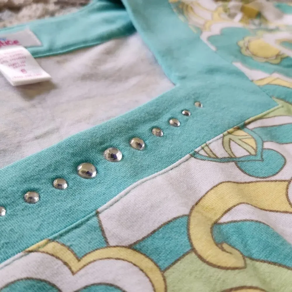 Justice Flower Power Girls Dress || s8 EUC